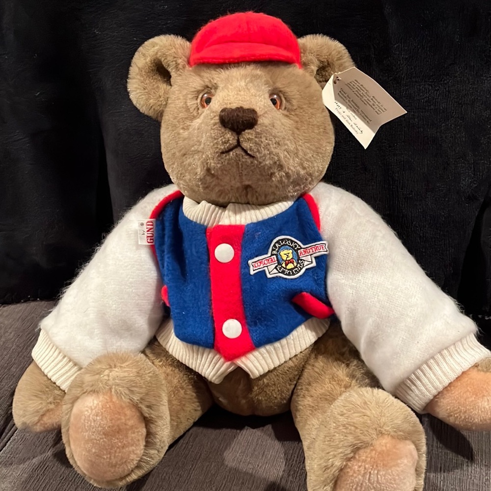 BIALOSKY GUND 18" Teddy Bear 1982 Baseball VINTAGE NEW TAG